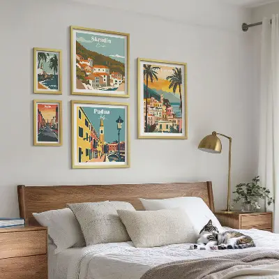 Paesaggi delle città europee set da 5 quadri