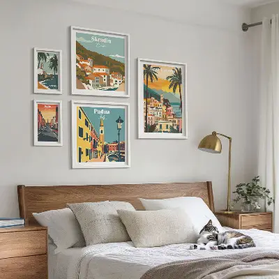Paesaggi delle città europee set da 5 quadri