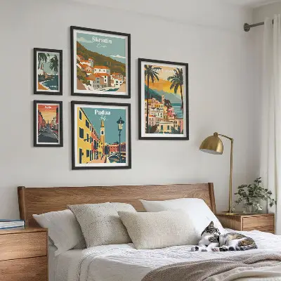 Paesaggi delle città europee set da 5 quadri