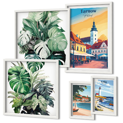 Set di quadri incorniciati flora delle città costiere polacche