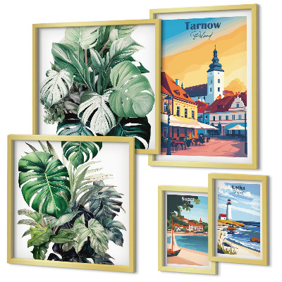 Set di quadri incorniciati flora delle città costiere polacche