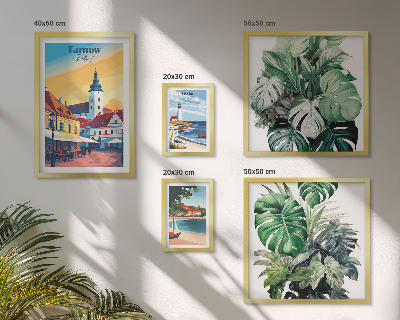 Set di quadri incorniciati flora delle città costiere polacche
