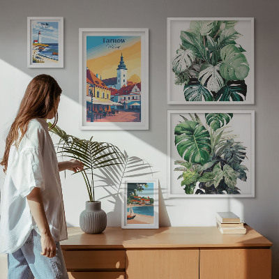 Set di quadri incorniciati flora delle città costiere polacche