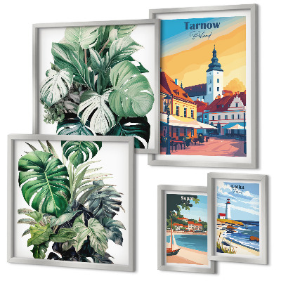 Set di quadri incorniciati flora delle città costiere polacche