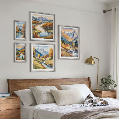 Set di quadri incorniciati Paesaggi montani autunnali