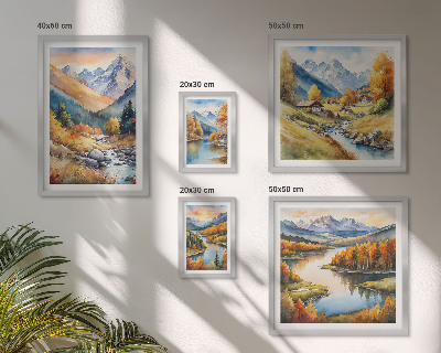 Set di quadri incorniciati Paesaggi montani autunnali