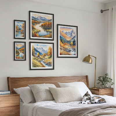 Set di quadri incorniciati Paesaggi montani autunnali