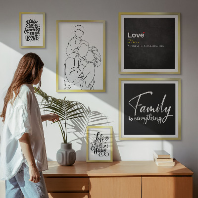Polittico con cornice Valori familiari di amore e vicinanza