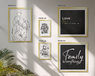 Polittico con cornice Valori familiari di amore e vicinanza