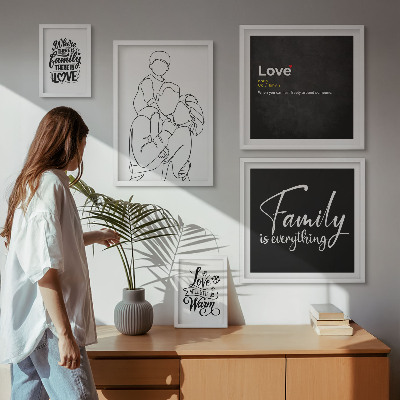 Polittico con cornice Valori familiari di amore e vicinanza