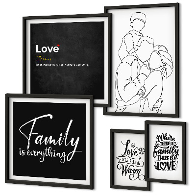 Polittico con cornice Valori familiari di amore e vicinanza