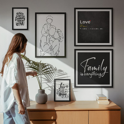 Polittico con cornice Valori familiari di amore e vicinanza