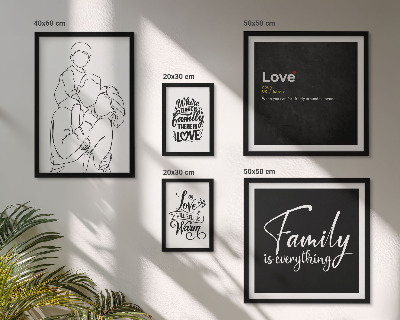 Polittico con cornice Valori familiari di amore e vicinanza