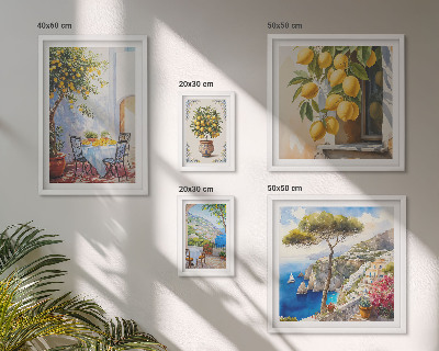 Set di quadri incorniciati Agrumi ispiratori sole