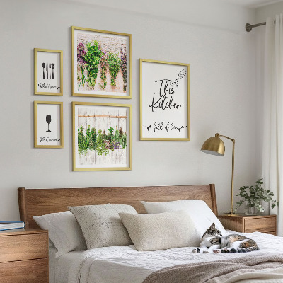 Polittico con cornice Accessori da cucina per erbe aromatiche