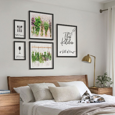 Polittico con cornice Accessori da cucina per erbe aromatiche