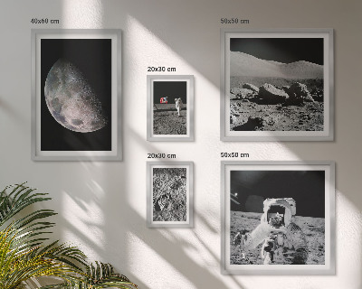 Set di quadri incorniciati Paesaggi lunari visti dagli astronauti