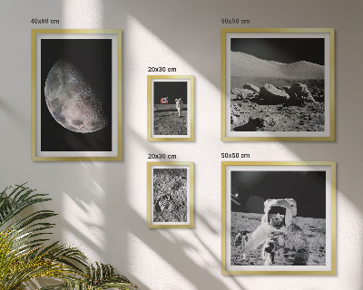 Set di quadri incorniciati Paesaggi lunari visti dagli astronauti