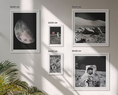 Set di quadri incorniciati Paesaggi lunari visti dagli astronauti