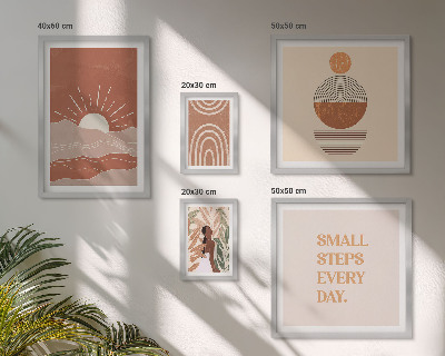 Set di 5 quadri Slogan in stile boho che amano la natura e la positività