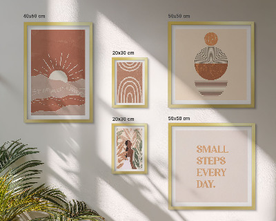 Set di 5 quadri Slogan in stile boho che amano la natura e la positività