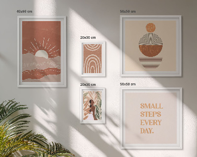 Set di 5 quadri Slogan in stile boho che amano la natura e la positività