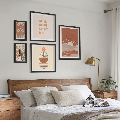 Set di 5 quadri Slogan in stile boho che amano la natura e la positività