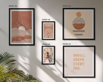 Set di 5 quadri Slogan in stile boho che amano la natura e la positività