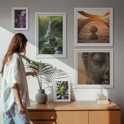 Polittico con cornice Armonia della natura minimalista
