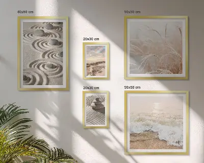 Set di 5 quadri raffiguranti paesaggi naturali rilassanti