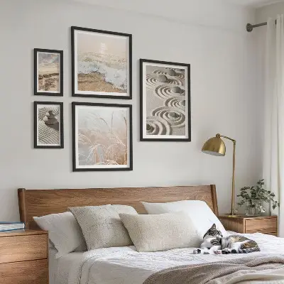 Set di 5 quadri raffiguranti paesaggi naturali rilassanti