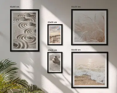 Set di 5 quadri raffiguranti paesaggi naturali rilassanti