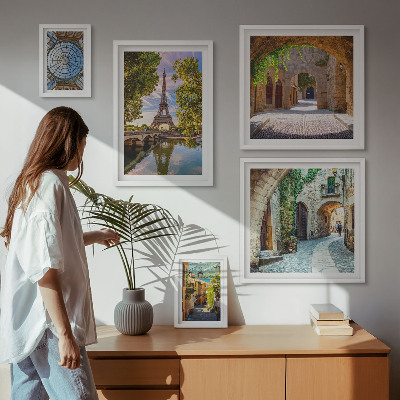 Polittico con cornice Incantevoli scorci di città europee