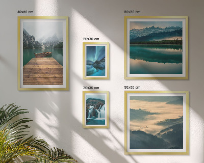 Set di 5 quadri Paesaggi cascate montagne
