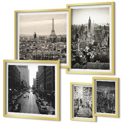 Polittico con cornice Panorami urbani delle capitali europee