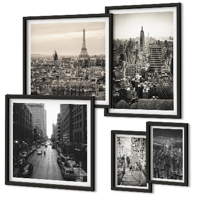 Polittico con cornice Panorami urbani delle capitali europee