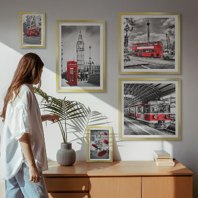 Polittico con cornice Motivi londinesi con accenti