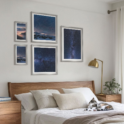 Set di 5 quadri Paesaggi celesti cosmici