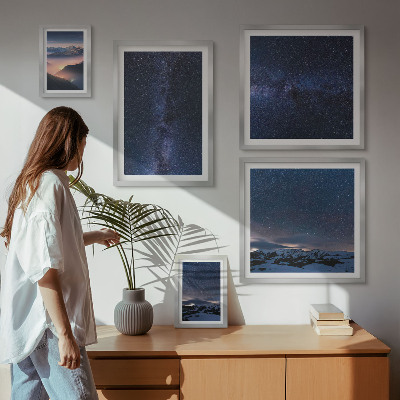 Set di 5 quadri Paesaggi celesti cosmici