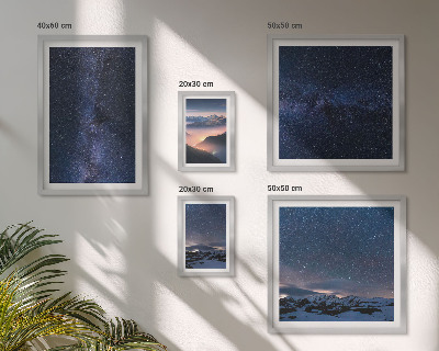 Set di 5 quadri Paesaggi celesti cosmici
