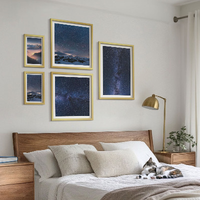 Set di 5 quadri Paesaggi celesti cosmici