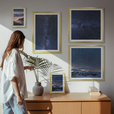 Set di 5 quadri Paesaggi celesti cosmici