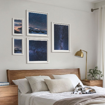 Set di 5 quadri Paesaggi celesti cosmici