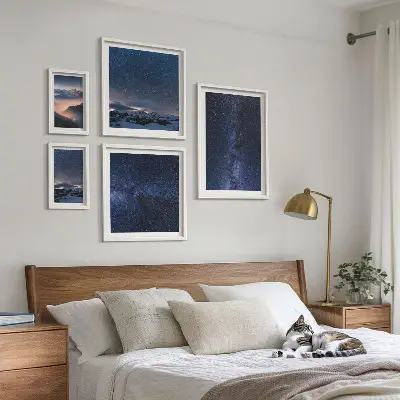 Paesaggi celesti cosmici set di 5 quadri