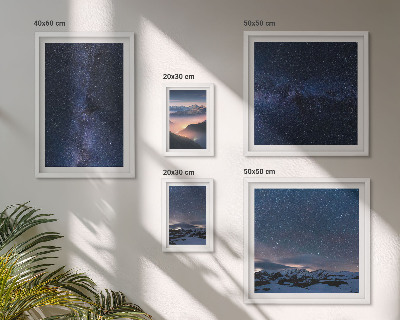 Set di 5 quadri Paesaggi celesti cosmici