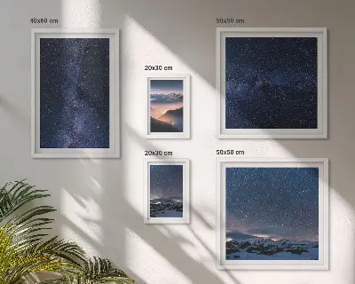 Paesaggi celesti cosmici set di 5 quadri