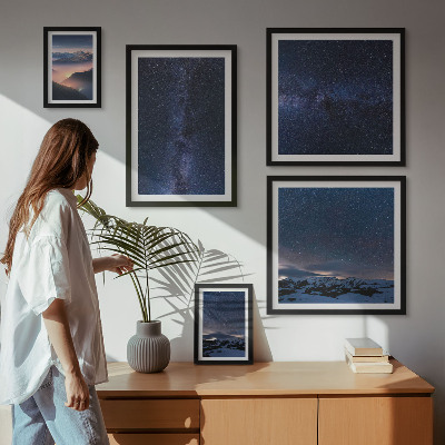 Set di 5 quadri Paesaggi celesti cosmici