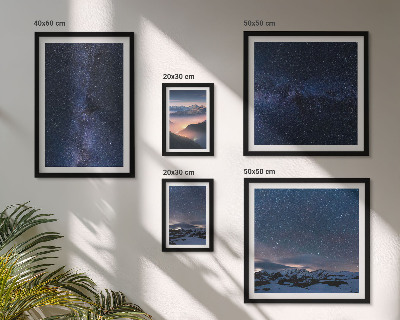 Set di 5 quadri Paesaggi celesti cosmici