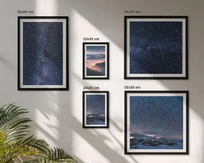Paesaggi celesti cosmici set di 5 quadri