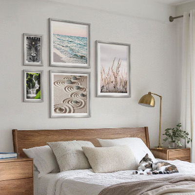 Polittico con cornice Acqua zen immersa nella natura.